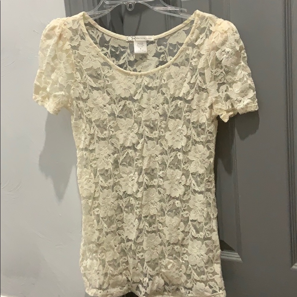 GORGEOUS Sexy White Lace Shirt 😍
